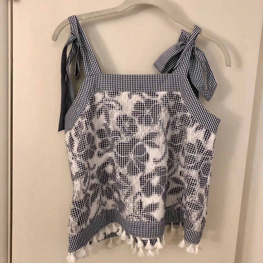 JOA Floral / Gingham Top